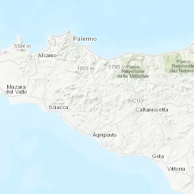 Map showing location of Cammarata (37.633610, 13.627220)
