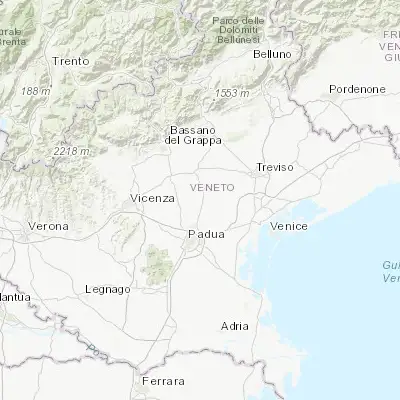 Map showing location of Camposampiero (45.563680, 11.935340)
