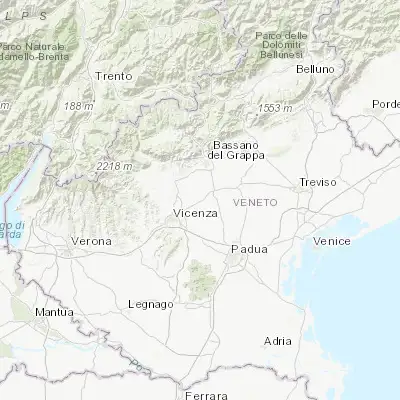 Map showing location of Carmignano di Brenta (45.625780, 11.705990)