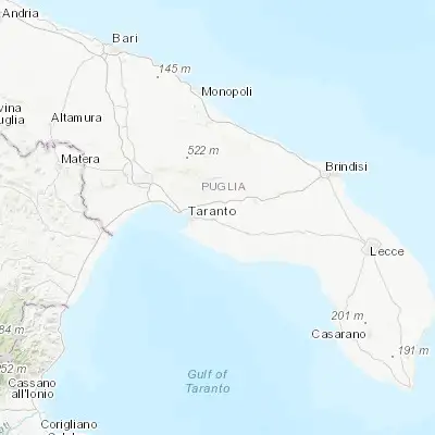 Map showing location of Carosino (40.465380, 17.398570)