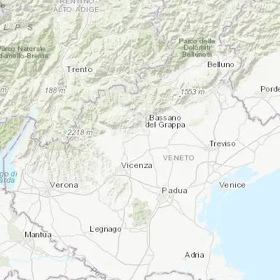 Map showing location of Cartigliano (45.713000, 11.695600)