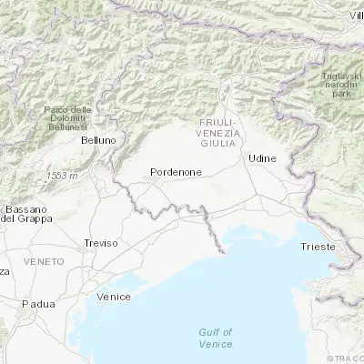 Map showing location of Casarsa della Delizia (45.950910, 12.842500)