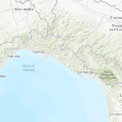 Map showing location of Casarza Ligure (44.271880, 9.447040)