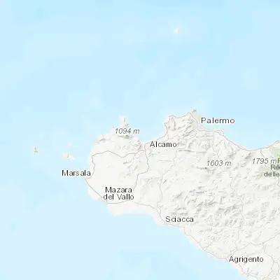 Map showing location of Castellammare del Golfo (38.026530, 12.881830)