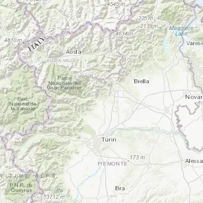 Map showing location of Castellamonte (45.382670, 7.708860)