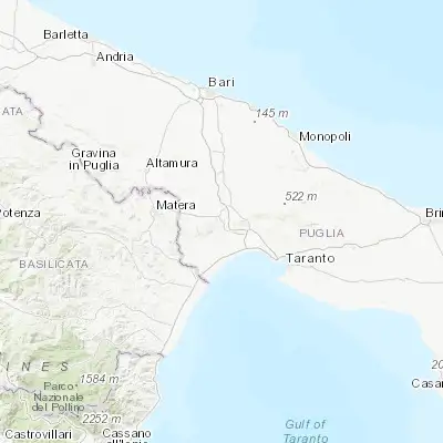 Map showing location of Castellaneta (40.627940, 16.932900)