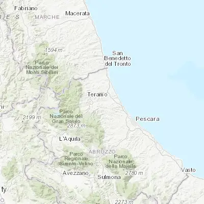 Map showing location of Castelnuovo Vomano (42.629330, 13.850030)