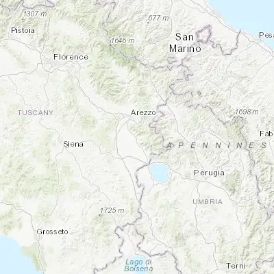 Map showing location of Castiglion Fiorentino (43.343080, 11.919950)