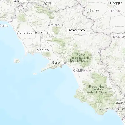 Map showing location of Cava Dè Tirreni (40.699540, 14.707730)