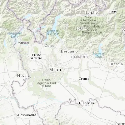 Map showing location of Cavenago di Brianza (45.582970, 9.412610)