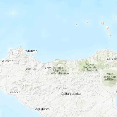 Map showing location of Cefalù (38.038560, 14.022850)