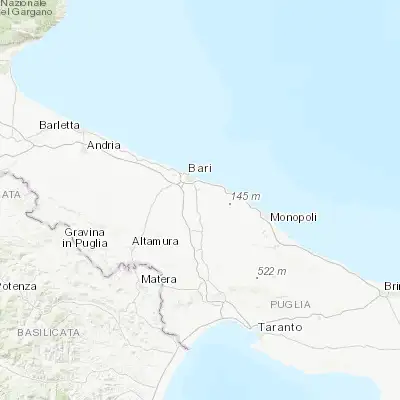 Map showing location of Cellamare (41.019690, 16.927410)