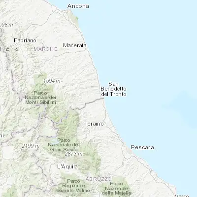 Map showing location of Centobuchi (42.895210, 13.848090)
