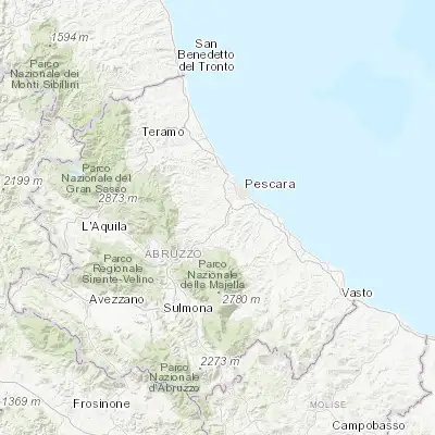 Map showing location of Cepagatti (42.365060, 14.074240)