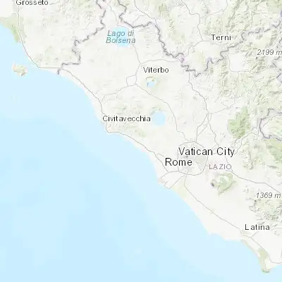 Map showing location of Cerveteri (41.990800, 12.090820)