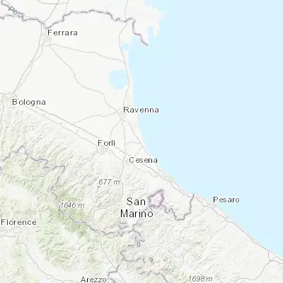 Map showing location of Cervia (44.262040, 12.348120)
