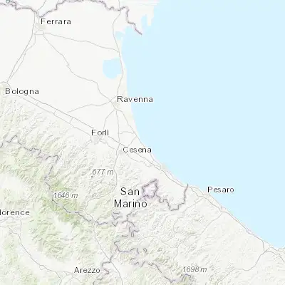 Map showing location of Cesenatico (44.199870, 12.399100)