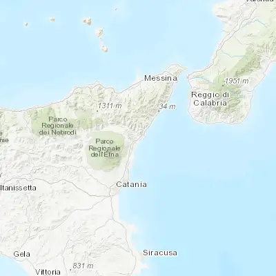 Map showing location of Chianchitta-Trappitello (37.829840, 15.250770)