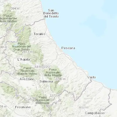 Map showing location of Chieti (42.348270, 14.164940)