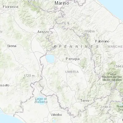 Map showing location of Chiugiana-La Commenda (43.098230, 12.308180)