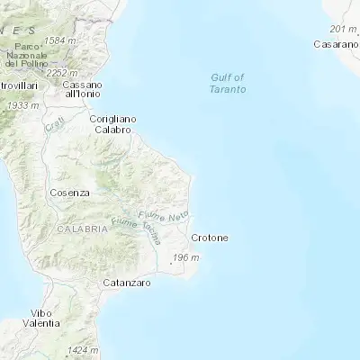 Map showing location of Cirò (39.382970, 17.063770)