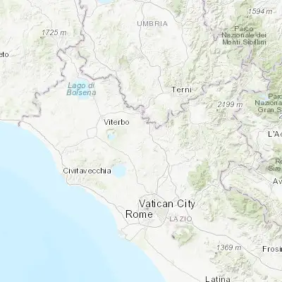 Map showing location of Civita Castellana (42.293040, 12.408850)
