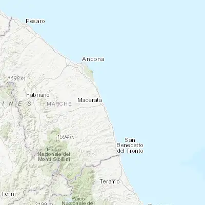 Map showing location of Civitanova Marche (43.304910, 13.720680)