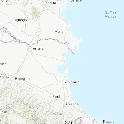Map showing location of Comacchio (44.694780, 12.181940)