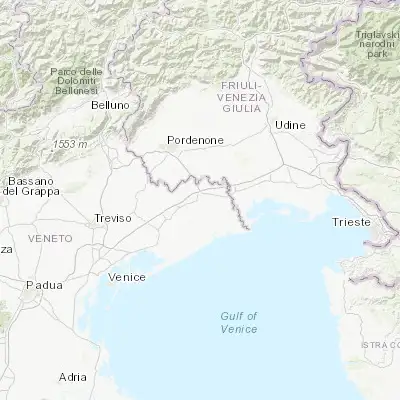 Map showing location of Concordia Sagittaria (45.761180, 12.823620)