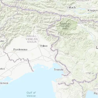 Map showing location of Corno di Rosazzo (45.991100, 13.443680)