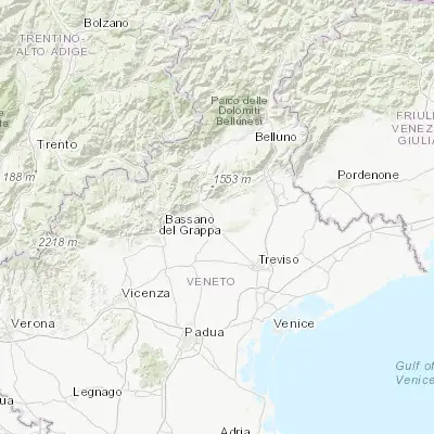 Map showing location of Crocetta del Montello (45.836670, 12.033610)