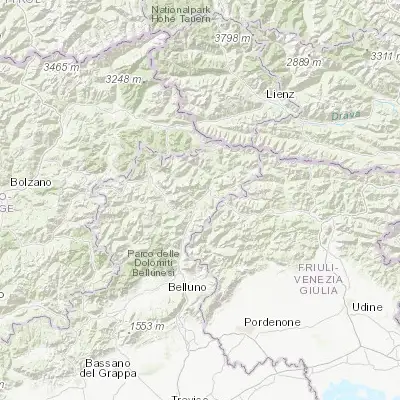 Map showing location of Domegge di Cadore (46.456660, 12.407240)