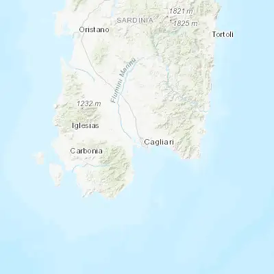 Map showing location of Elmas (39.268780, 9.050210)