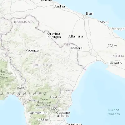 Map showing location of Ferrandina (40.500840, 16.452580)