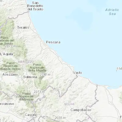 Map showing location of Fossacesia (42.241980, 14.483390)