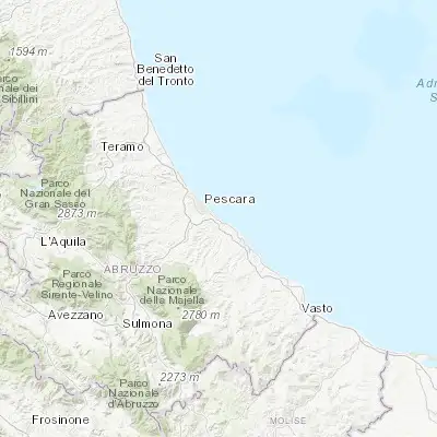 Map showing location of Francavilla al Mare (42.421580, 14.282170)