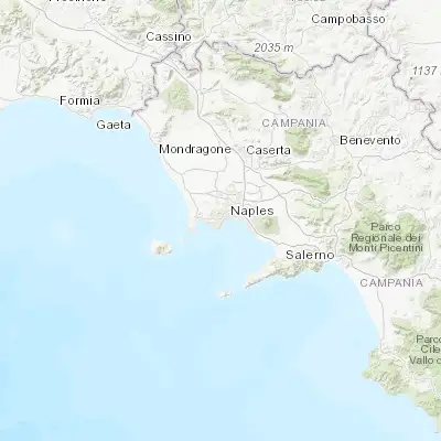 Map showing location of Fuorigrotta (40.833330, 14.200000)