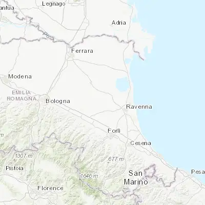 Map showing location of Fusignano (44.466560, 11.956360)
