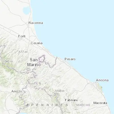 Map showing location of Gabicce Mare (43.964710, 12.756410)
