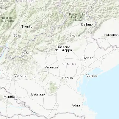 Map showing location of Galliera Veneta (45.667500, 11.822170)
