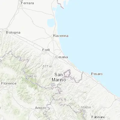 Map showing location of Gambettola (44.117480, 12.337050)