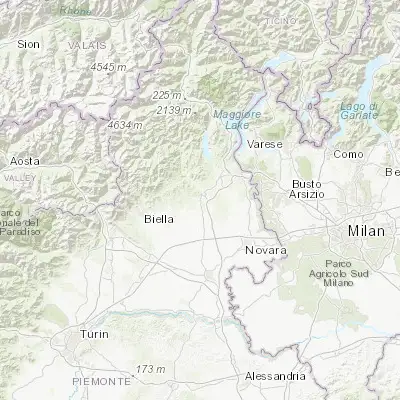 Map showing location of Gattinara (45.613090, 8.364630)