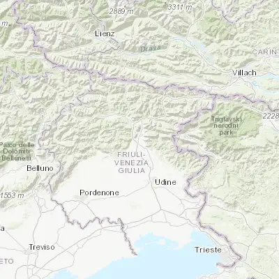 Map showing location of Gemona (46.274050, 13.122370)