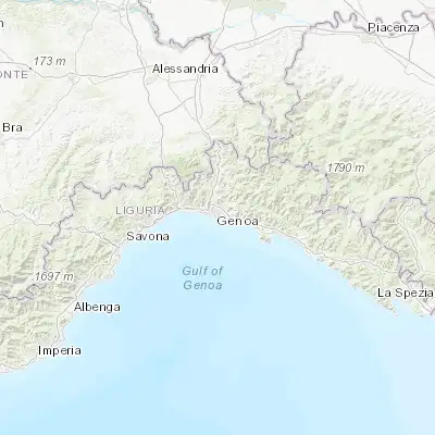 Map showing location of Genoa (44.404780, 8.944390)