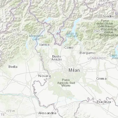 Map showing location of Gerenzano (45.639670, 9.001040)