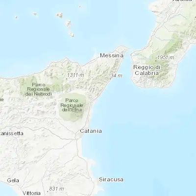 Map showing location of Giardini-Naxos (37.827550, 15.267130)