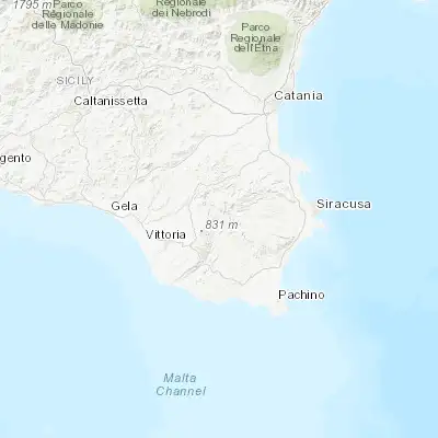 Map showing location of Giarratana (37.047410, 14.794540)
