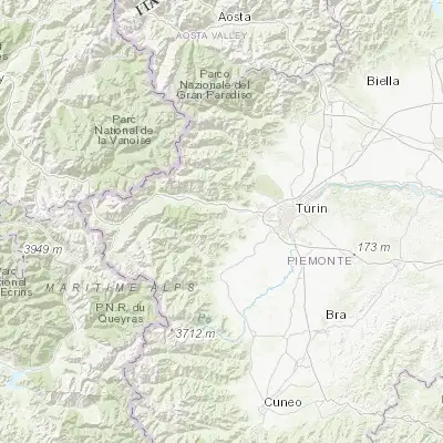 Map showing location of Giaveno (45.044350, 7.347220)