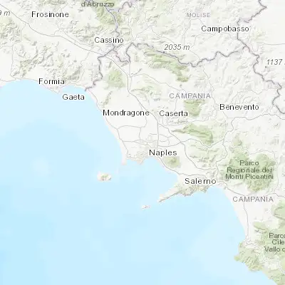 Map showing location of Giugliano in Campania (40.928490, 14.201970)