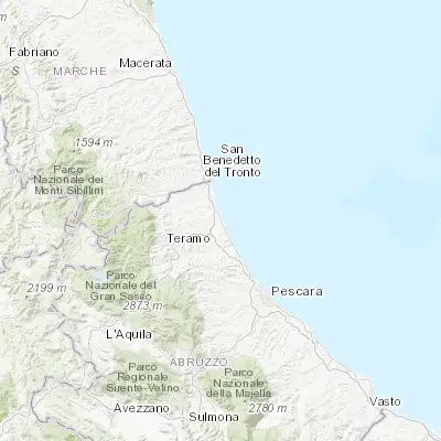 Map showing location of Giulianova (42.753810, 13.966500)